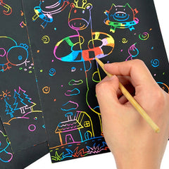 2 x Scratch Art Notebooks Paper Rainbow Books Best Gifts