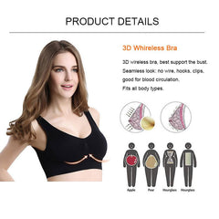 3Packs Stretch Seamless Comfort Bra with Removable Pads