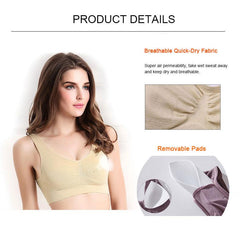 3Packs Stretch Seamless Comfort Bra with Removable Pads