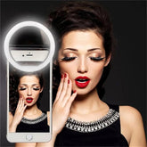 Selfie LED Light Ring Flash Clip Rechargeable Camera For Phone & Tablets Iphone