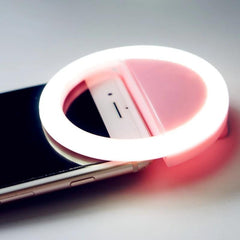 Selfie LED Light Ring Flash Clip Rechargeable Camera For Phone & Tablets Iphone