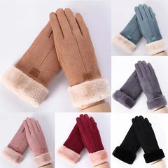 Sherpa-Lined Women's Winter Touchscreen Thicken Warm Gloves