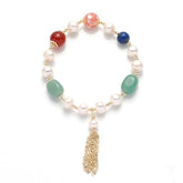 Shiny Pearl Natural Crystal Stone Good Lucky Bracelet