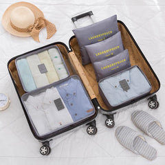 6-Piece Waterproof Travel Luggage Organiser Bag Set Packing Cubes