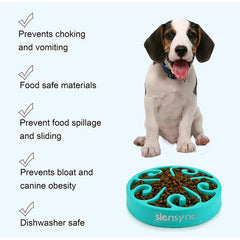 Slow Feeder Dog Bowl for Large Medium Small Dogs Cats