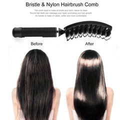 Soft Boar Bristle Hair Brush Curved Vented Detangling Pin Massager Comb