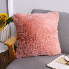Soft Faux Fur Blush Plush Decorative Tie Dye Throw Girls Pillow Covers