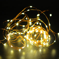 Solar Powered 100-LED Copper Wire Fairy Lights Christmas Decorations