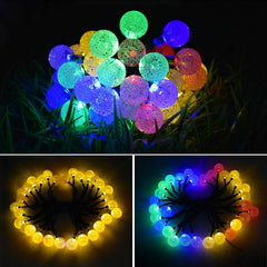 10/30 LED Solar Powered Waterproof Crystal Globe Balls Fairy String Lights