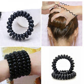 20pcs Spiral Hair Ties Candy Color 5cm Phone Cord Hair Bands