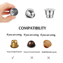 Stainless Steel Coffee Tamper with Coffee Capsule Filling Tool for Nespresso