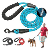 Strong Heavy Duty Dog Leash with Comfortable Padded Handle Reflective Threads