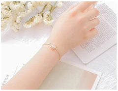 2pcs Set Stylish Blue Light Agate Stone Good Lucky Bracelet