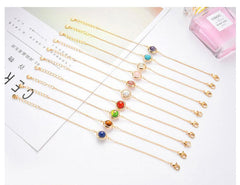 2pcs Set Stylish Blue Light Agate Stone Good Lucky Bracelet