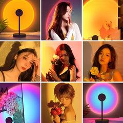 Sun Sunset Rainbow Projector Atmosphere Lamp LED Night Lights