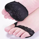 2 Pairs Lace Invisible Anti-Slip High Heeled Shoes Pads Forefoot Half Yard Pad