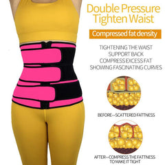 Three Straps Neoprene Sauna Waist Trainer Corset Slim Belly Belt with Hook