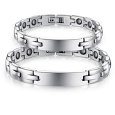 Titanium Steel Magnetic Therapy Health Bracelet Bangles Pain Relief