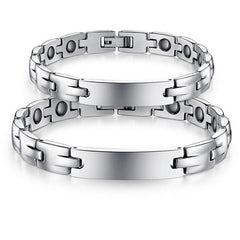 Titanium Steel Magnetic Therapy Health Bracelet Bangles Pain Relief