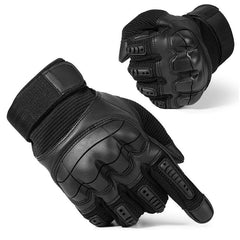Touch Screen Hard Knuckle Tactical Gloves PU Leather Military Combat Airsoft Gloves