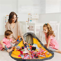 Toy Clean-up Storage Basket Bag Play Mat