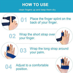 2pcs Trigger Finger Splints Brace Straightening Supports For Sprains Pain Relief