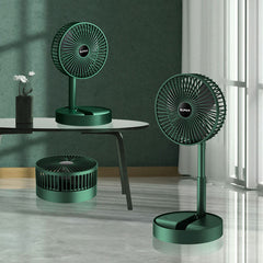 Portable Foldable Telescopic Fan 3-Speed Rotated USB Rechargeable Air Cooler