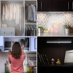 USB Rechargeable Wireless 20-LED Motion Sensor Under Cabinet Night Lights