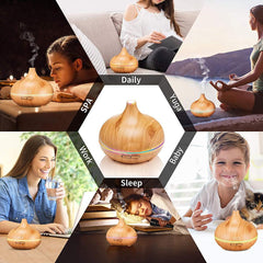 300ML Essential Oil Diffuser 7 Color Lights Aromatherapy Mist Humidifier