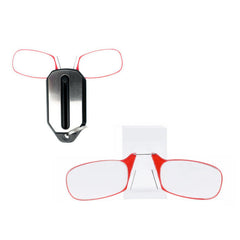 Unisex Foldable Nose Clip Reading Glasses with Keychain