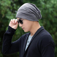 Unisex Hip Hop Skullies Beanies Hat Double Layer Warm Bonnet Caps