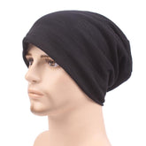 Unisex Hip Hop Skullies Beanies Hat Double Layer Warm Bonnet Caps