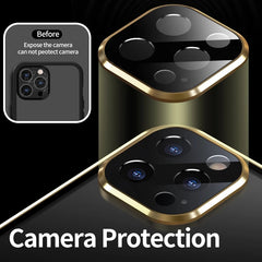 360° Protective Magnetic Case Tempered Glass Lens Film Metal Frame for iPhone