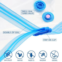 2pcs Compression Vacuum Storage Space Saver Bags with Free Hand Pump