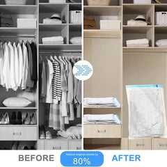 2pcs Compression Vacuum Storage Space Saver Bags with Free Hand Pump