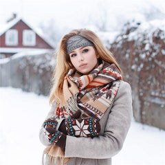 Winter Cable Knit Headband Fleece Lined Winter Ear Warmer Headband Wrap