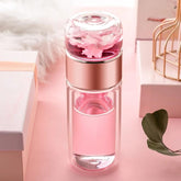 Double Wall Glass Water Bottles Tea Infuser Tea Separation Tumbler Cup