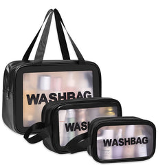 Waterproof Cosmetic Toiletry Makeup Translucent Travel Toiletries Organizer Bags