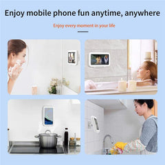 Waterproof Mobile Shower Phone Holder Wall Mounted Storage Box