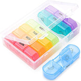 3-Times-A-Day 7 Day Pill Box Large Compartments Weekly Pill Organizer