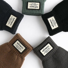 Winter Mens Warm Touch Screen Gloves Plush Thick Lined Thermal Knitted Gloves