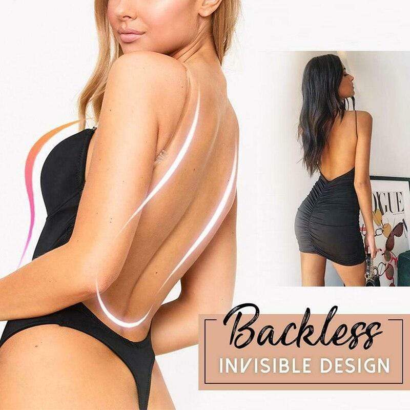 Sixtyshades Women's Backless Bodysuits U Plunge Deep V Seamless