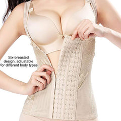 Women 6-Row Hooks Waist Trainer Vest Unverbust Corset Body Shaper