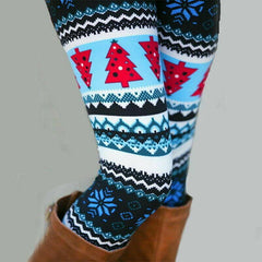 Womens High Waist Loungewear Christmas Leggings