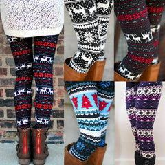 Womens High Waist Loungewear Christmas Leggings