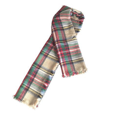 Women's Plaid Blanket Winter Oversized Tartan Scarf