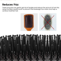 Wooden Paddle Hair Brush Comb for Straight Curly Wavy Hair