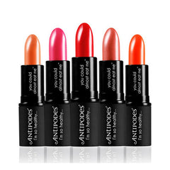 Antipodes Lipstick in 12 Colours 4g Moisture-Boost & Natural