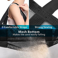 Mesh Beach Bag Oversized Beach Tote Toy Bag