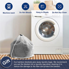 Cooling Blanket 100% Bamboo Silky & Lightweight